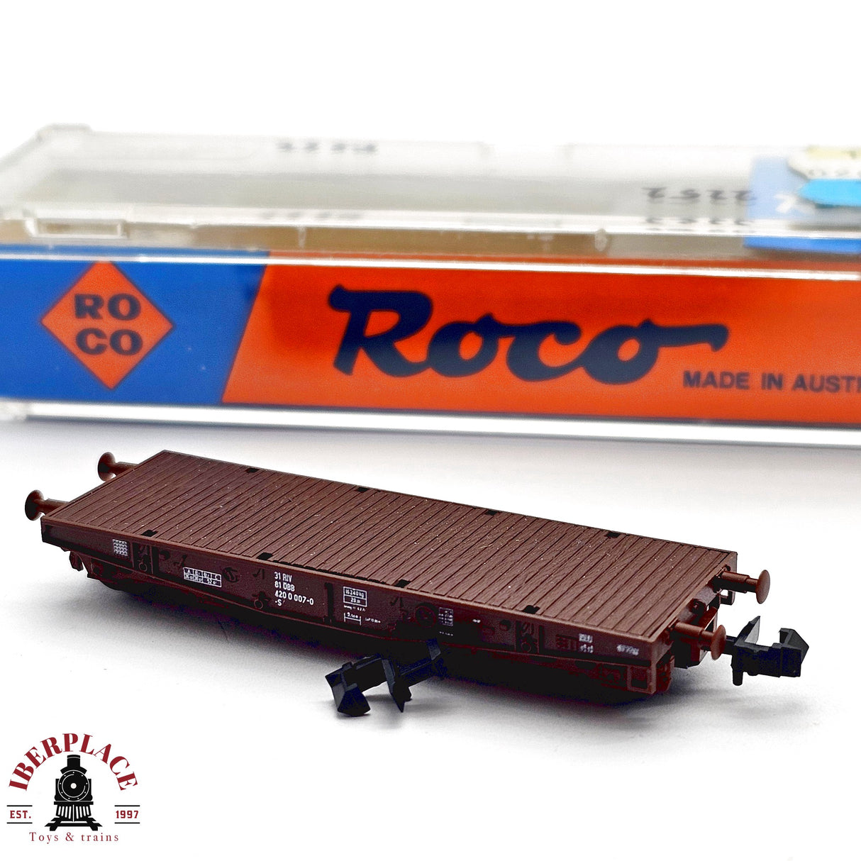 ♻️ 2da mano - Roco 25161 vagón plataforma ÖBB N escala 1:160 E13