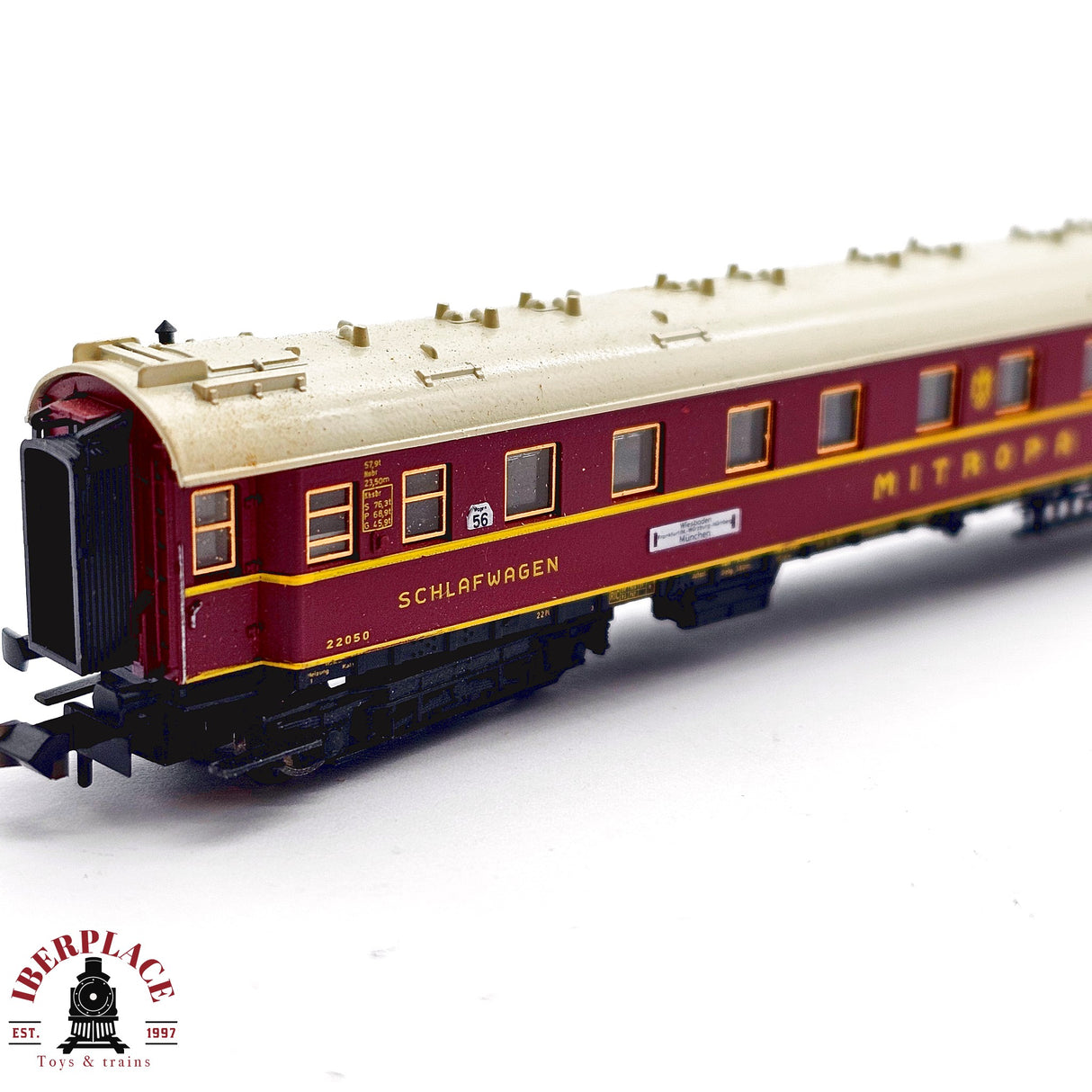 ♻️ 2da mano - Minitrix 51 3153 00 vagón camas Mitropa N escala 1:160 E13