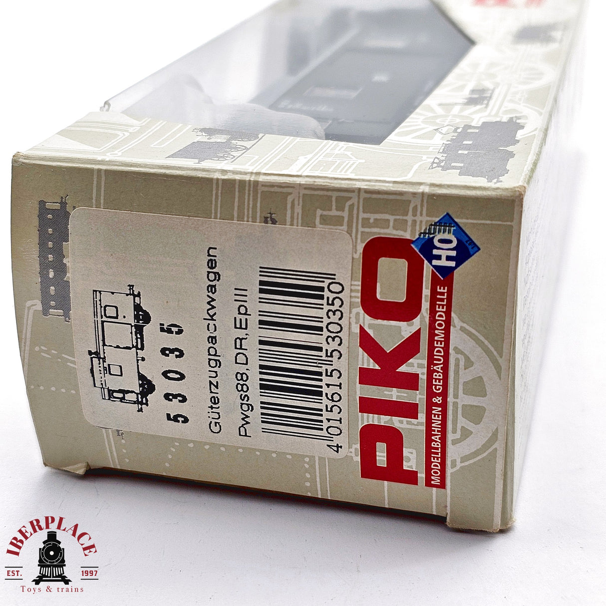 ♻️ 2da mano - DC PIKO 53035 vagón mercancía DR Ep III H0 escala 1:87 E13