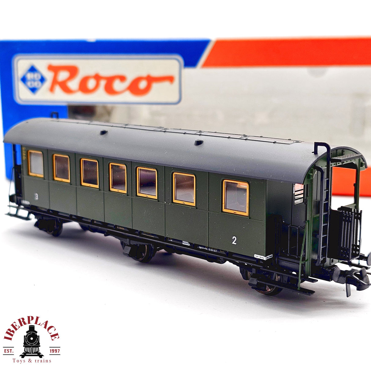 ♻️ 2da mano - DC Roco 44863 vagón pasajeros DR clase 2-3 H0 escala 1:87 E13 2/3