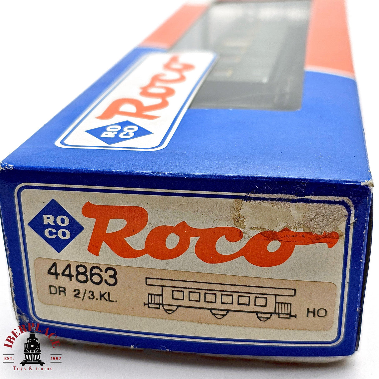 ♻️ 2da mano - DC Roco 44863 vagón pasajeros DR clase 2-3 H0 escala 1:87 E13 3/3