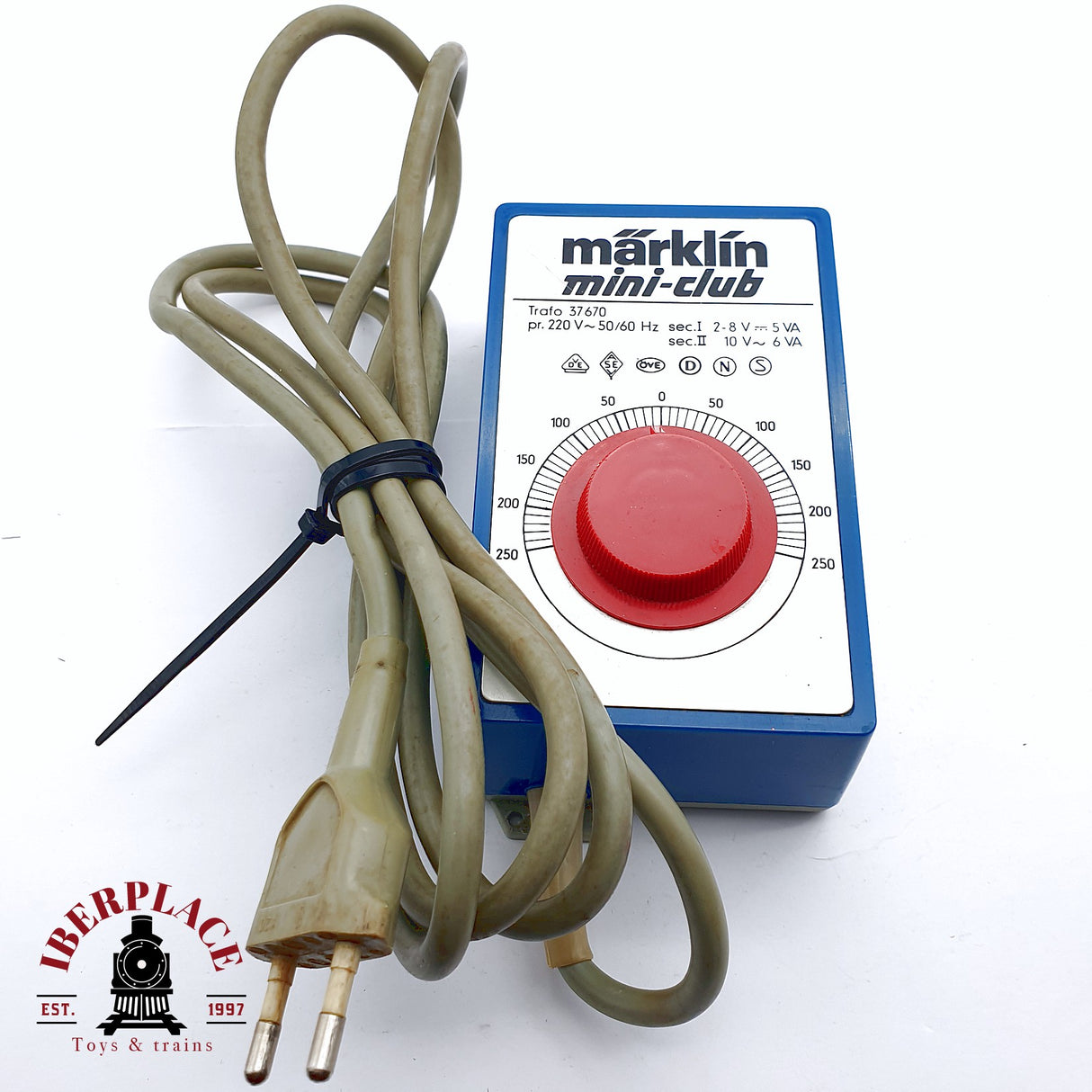 ♻️ 2da mano - Märklin 37670 Transformador 220V 50/60Hz 10V-6VA Mini Club Z escala 1:220