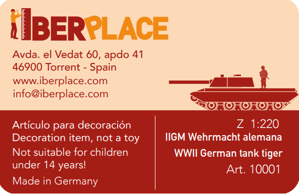 Z 1:220 escala figuras Iberplace 10001 IIGM Wehrmacht alemana modelismo
