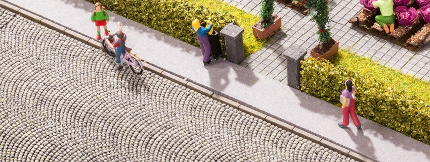 Noch 60316 curva via estructurada 7,5 x 32cm H0 escala 1:87 ho 00