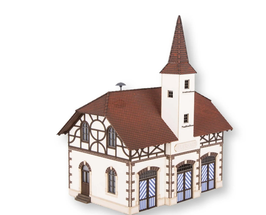 Noch 63380 Parque de bomberos con sirena microfónica N escala 1:160