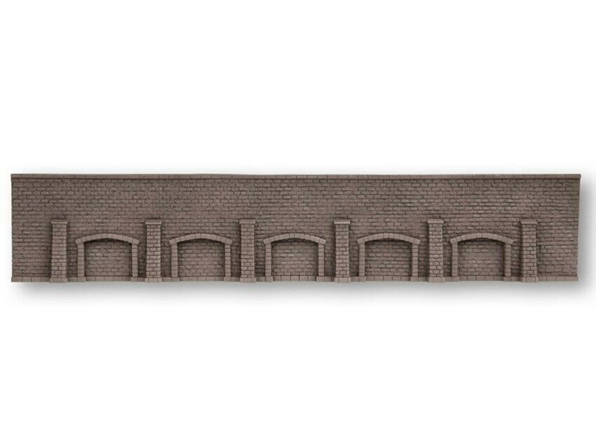 H0 y 0 escala 1:87 modelismo maqueta Noch 58276 Muro de Arcadas 33x12,5cm