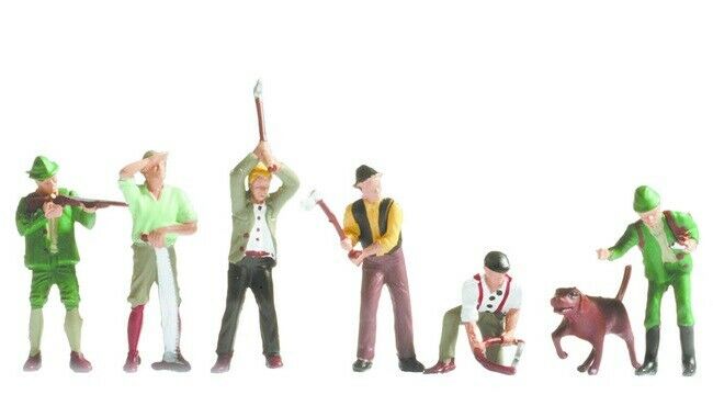 H0 escala 1:87 figuras modelismo maqueta trenes Noch 15060 Cazadores hunters