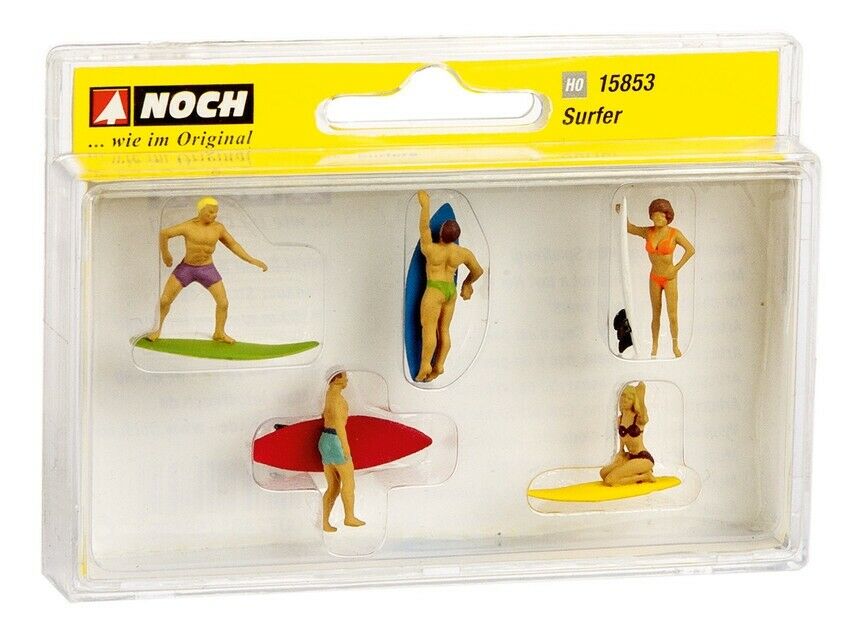 H0 escala 1:87 ho figuras modelismo maqueta trenes Surfistas Surfers Noch 15853