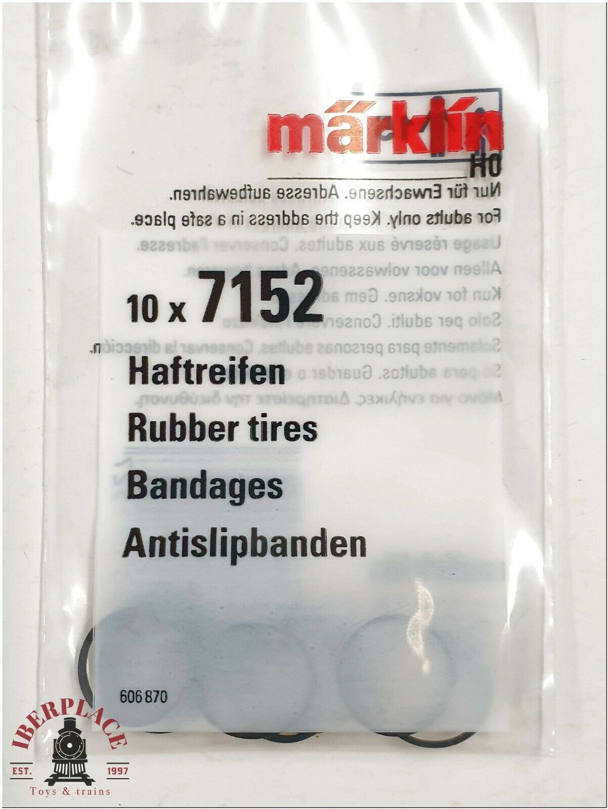 H0 escala 1:87 Marklin gomas locomotora Rubber tires Bandages Haftreifen 4x Set