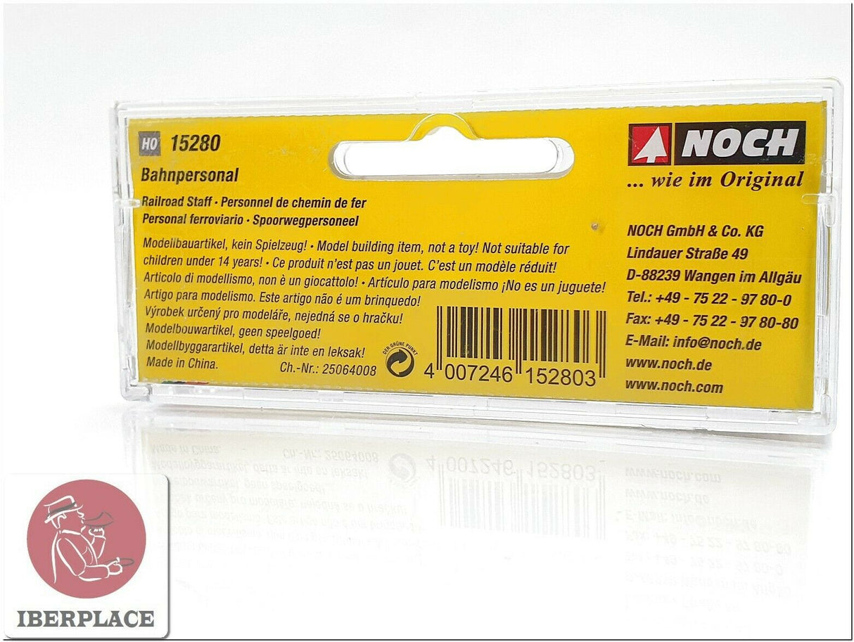 H0 escala 1:87 ho figuras modelismo Noch 15280 Personal ferroviario