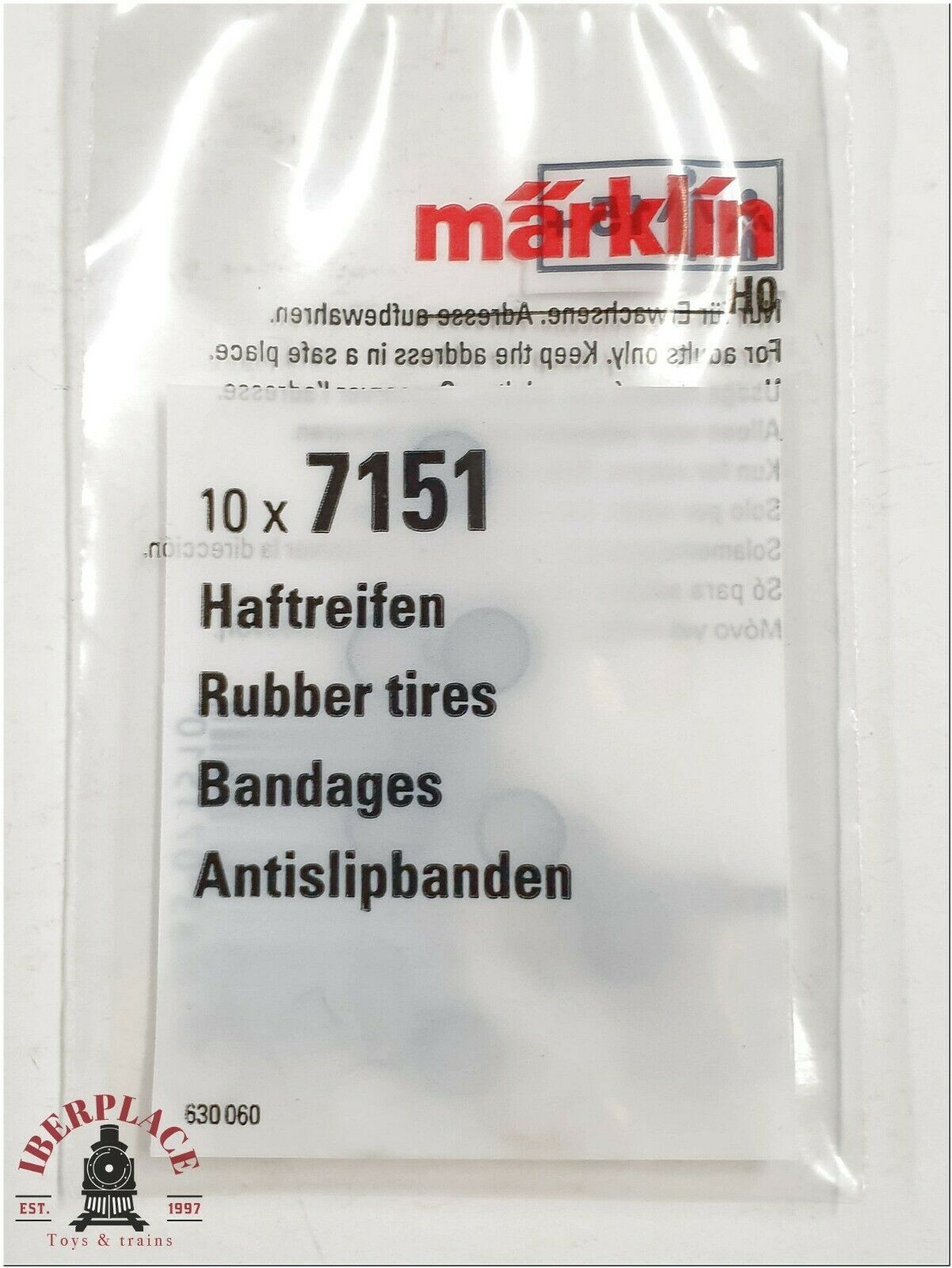 H0 escala 1:87 Marklin gomas locomotora Rubber tires Bandages Haftreifen 4x Set