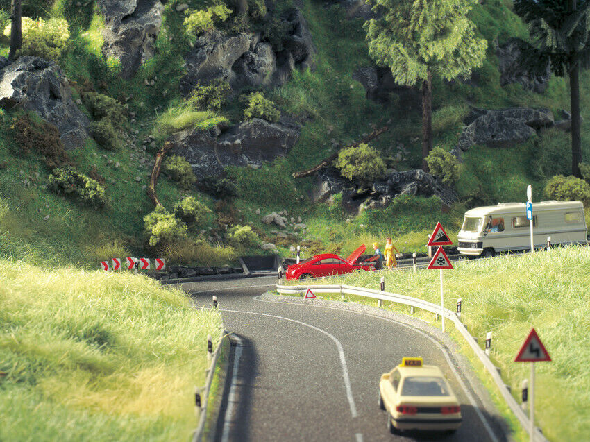 N 1:160 escala figuras modelismo maqueta route asphalt virage 40mm 2x Noch 34201