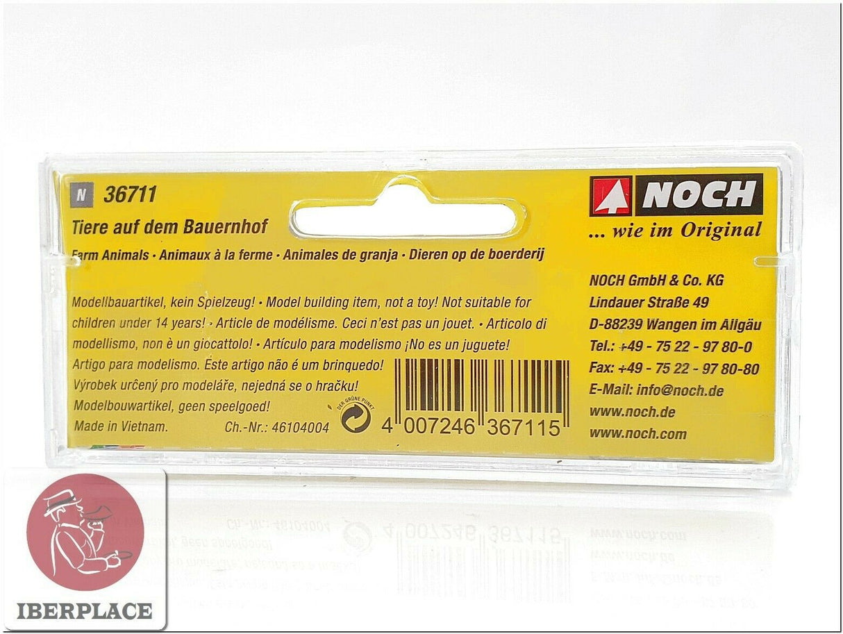 Noch 36711 figuras Animales de granja Farm Set N escala 1:160