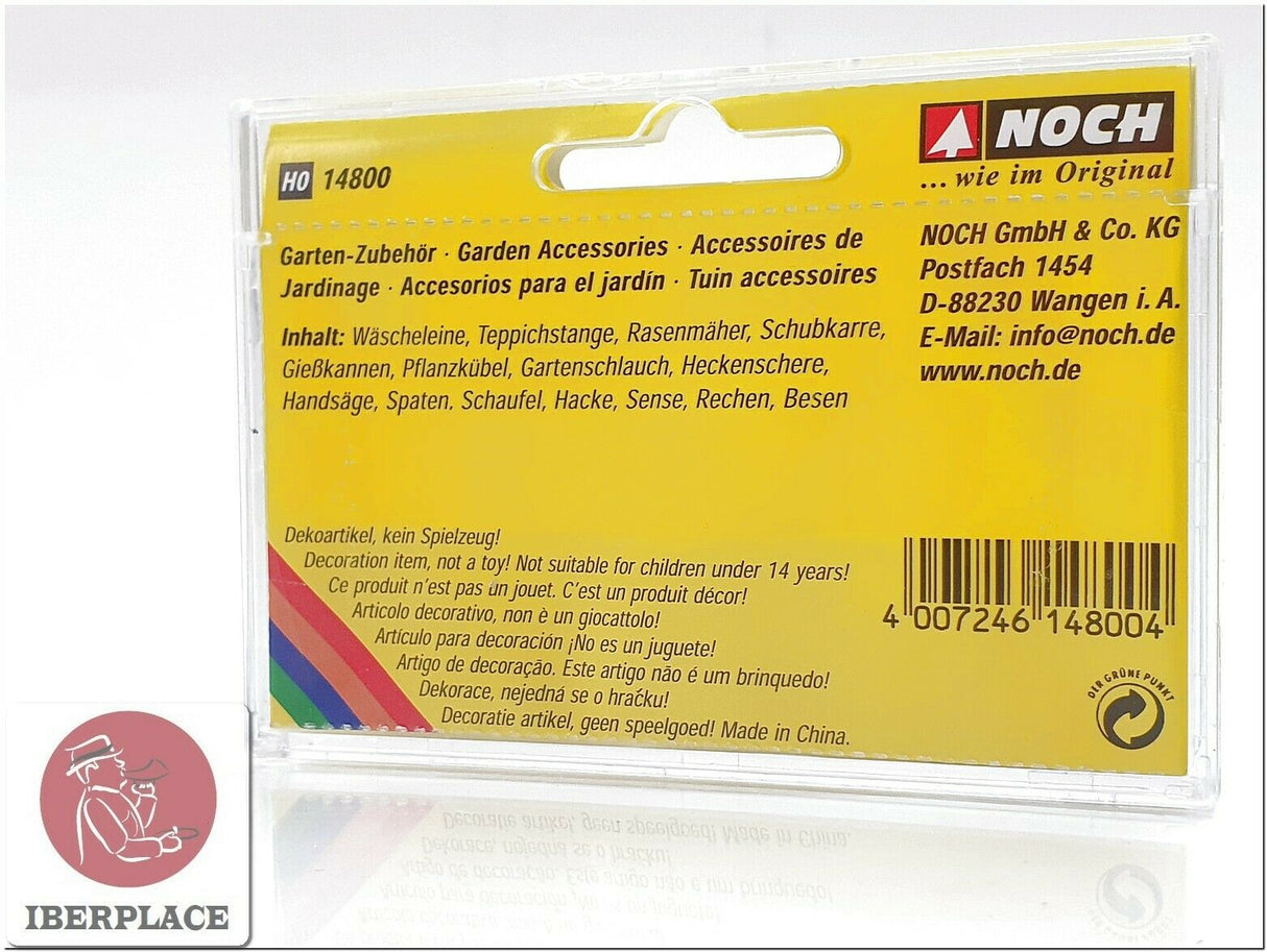 Noch 14800 ropa tendida en el jardin escala H0 1:87