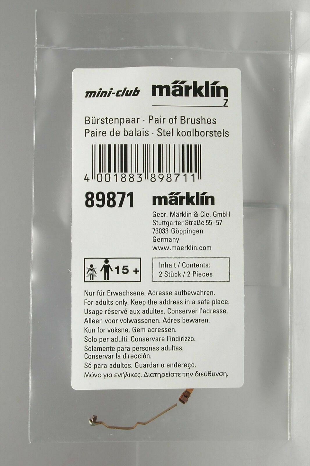 Z 1:220 escala Märklin mini-club locomotives cepillos Brushes recambios repuesto
