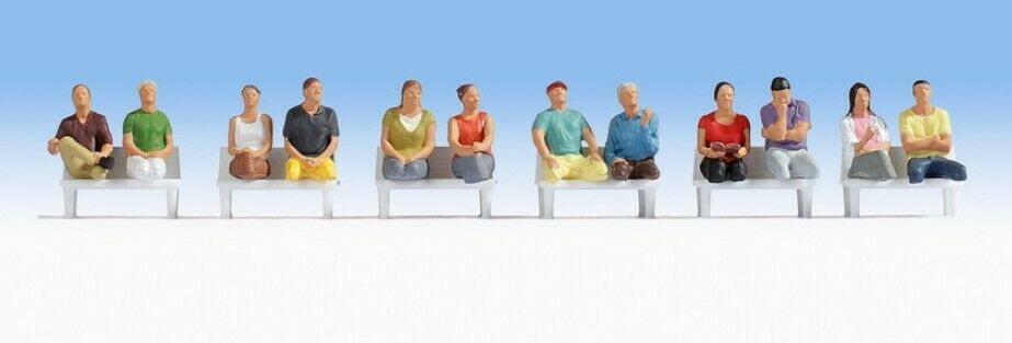 H0 escala 1:87 figuras modelismo maqueta trenes Noch 15250 passengers