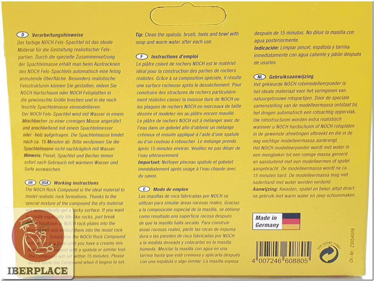 H0 1:87 escala Noch 60890 Masilla de roca Arenisca Rock Compound