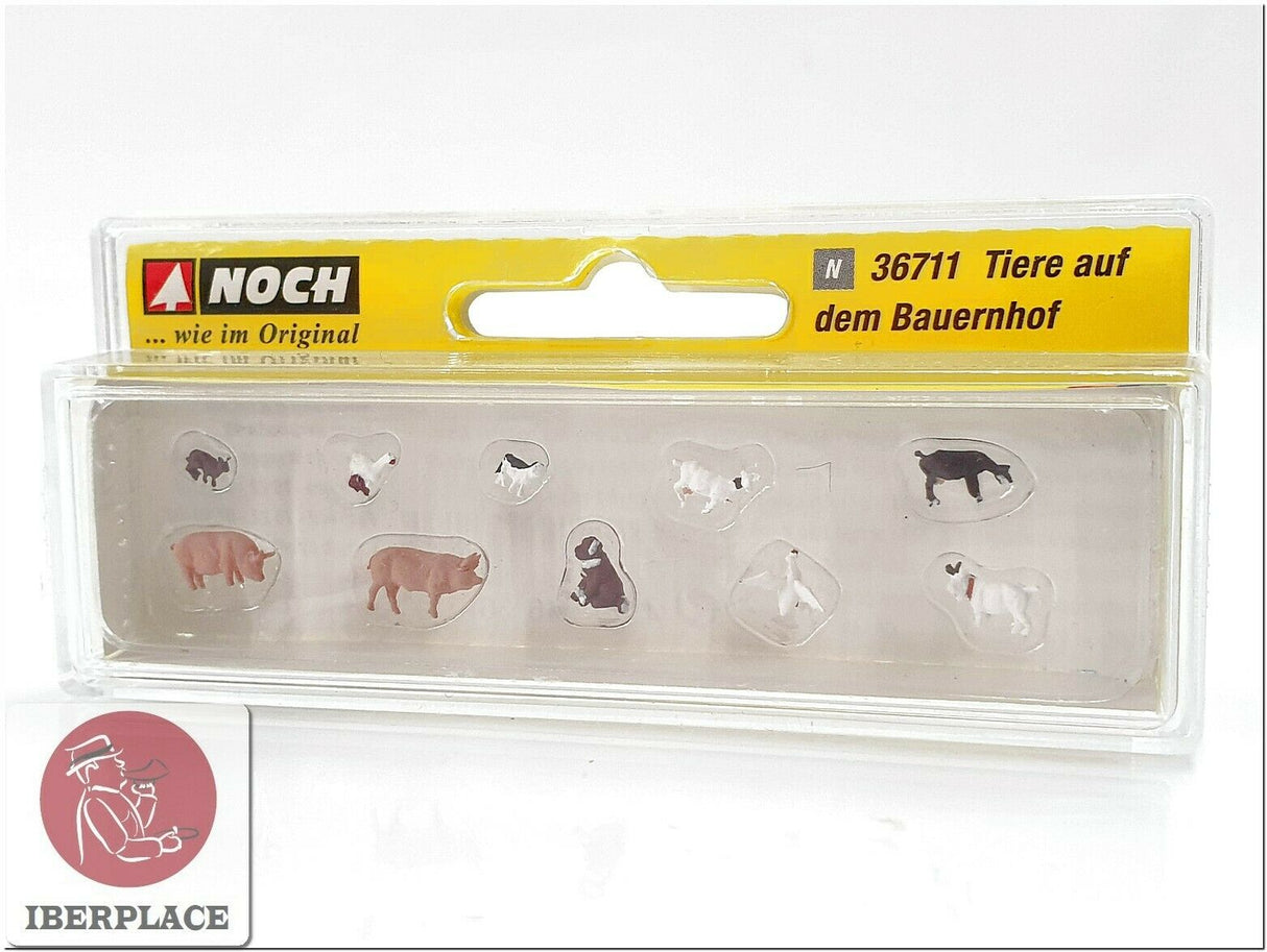 Noch 36711 figuras Animales de granja Farm Set N escala 1:160