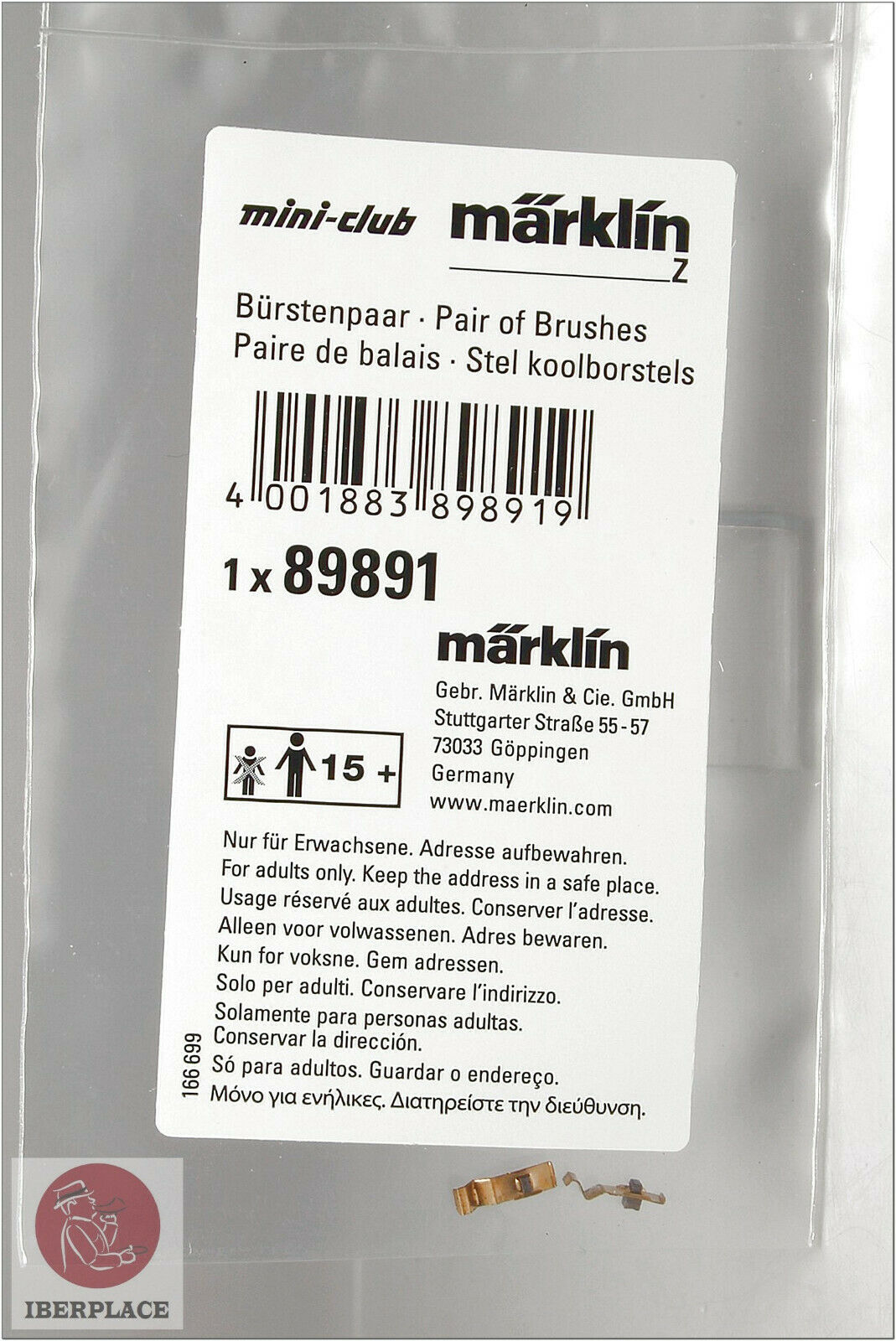 Märklin 89891 mini-club escala Z 1:220 pair brushes balais Bürstenpaar cepillos