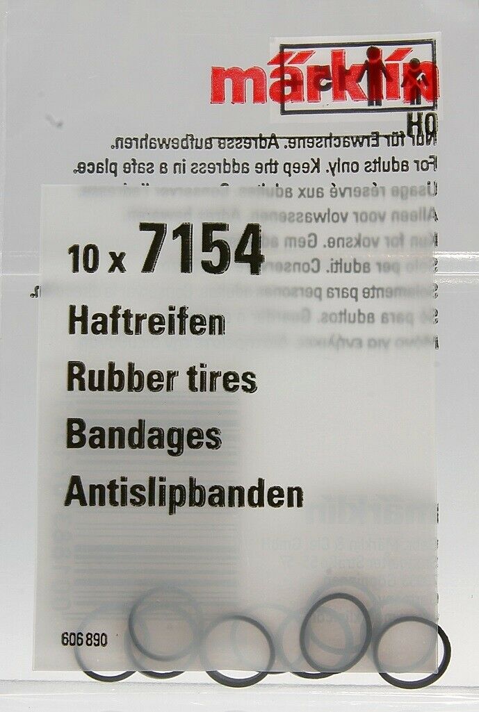 Märklin 7154 H0 escala 1:87 gomas trenes locomotora 10x Rubber tires Bandages