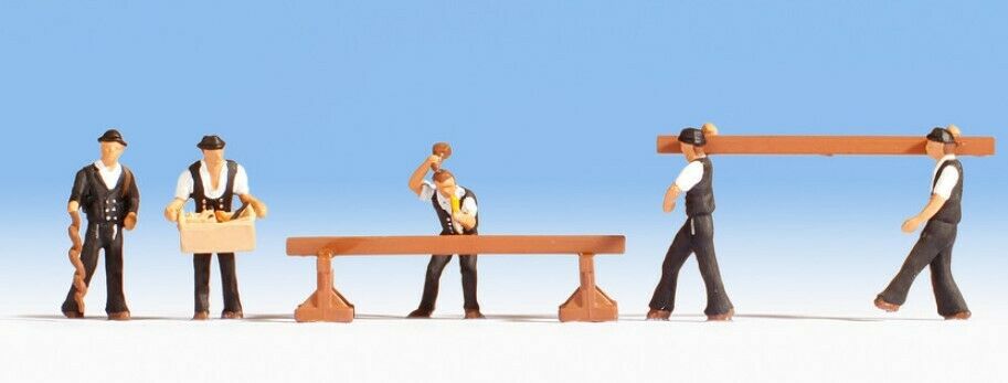 H0 1:87 escala ho figuras modelismo trenes Noch 15051 Carpenters