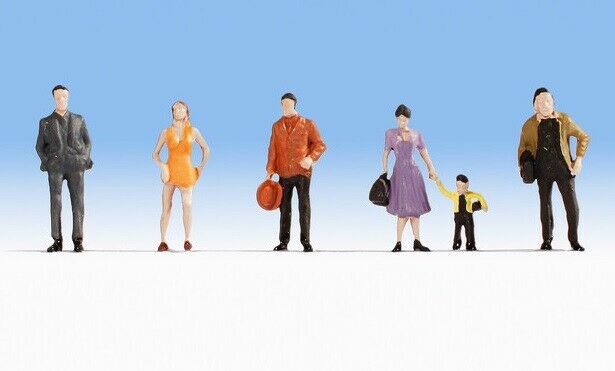 H0 escala 1:87 figuras modelismo maqueta trenes Noch 18101 Paseantes