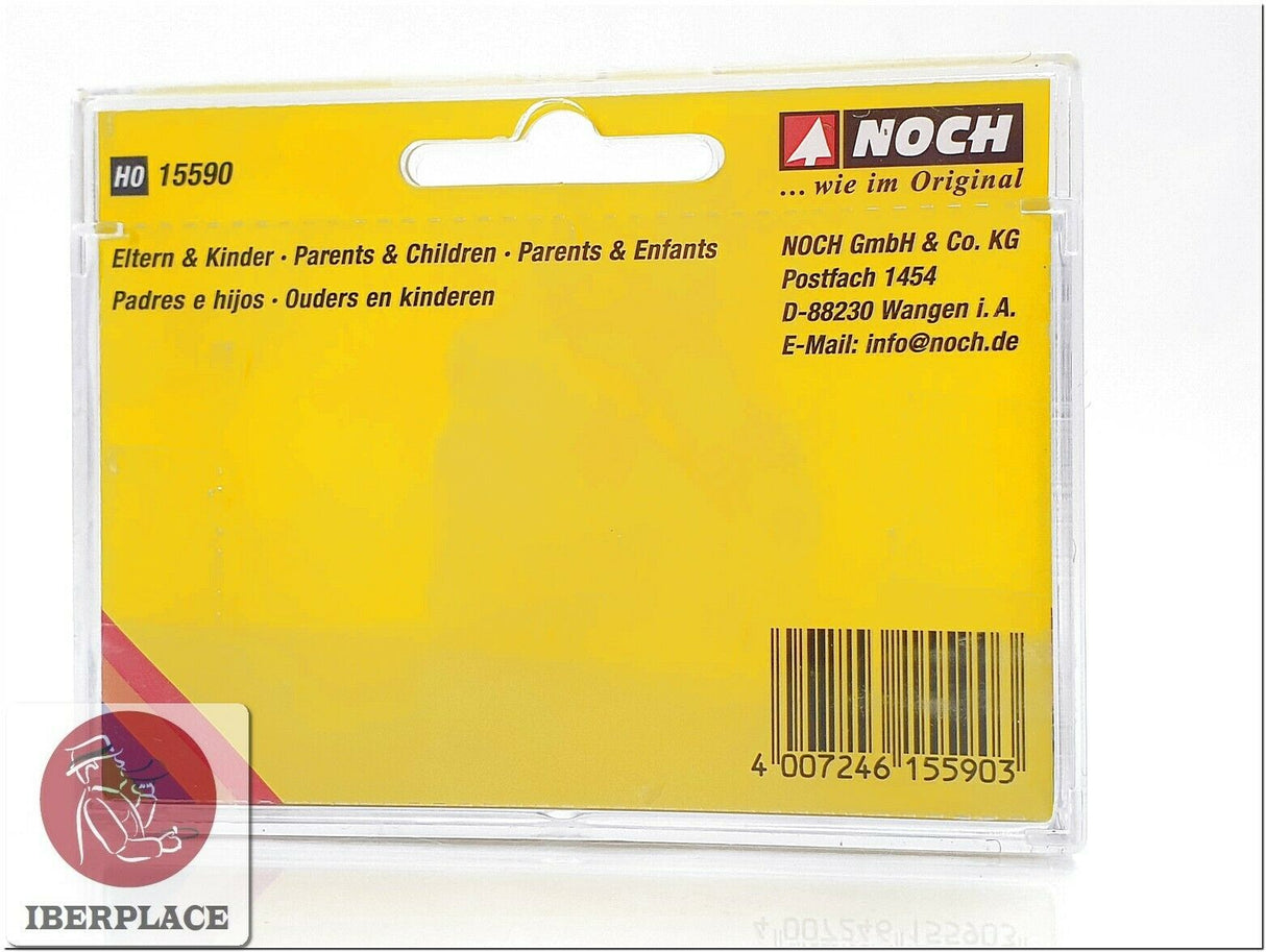 H0 escala 1:87 ho figuras modelismo maqueta Padres e hijos parents Noch 15590
