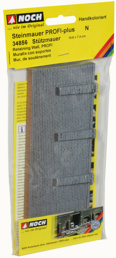 N escala 1:160 modelismo maqueta trenes Noch 34856 Muralla soporte 19,8x7,4cm