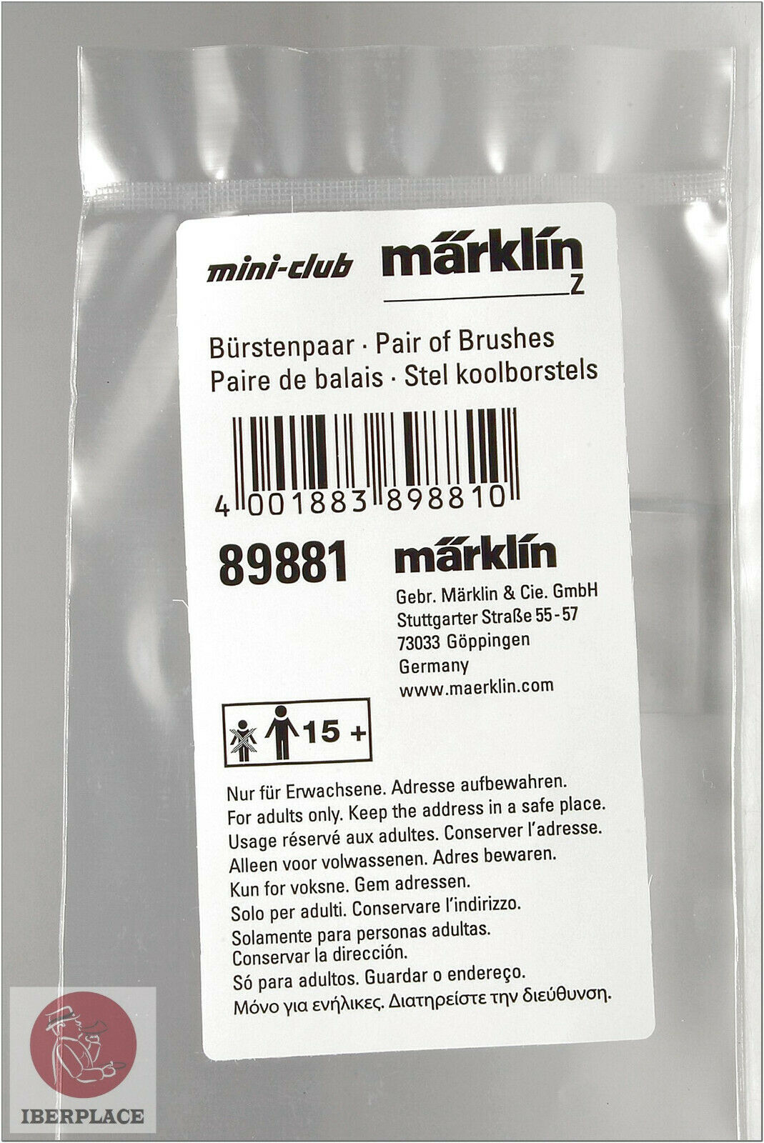 Märklin 89881 mini-club escala Z 1:220 pair brushes balais Bürstenpaar cepillos