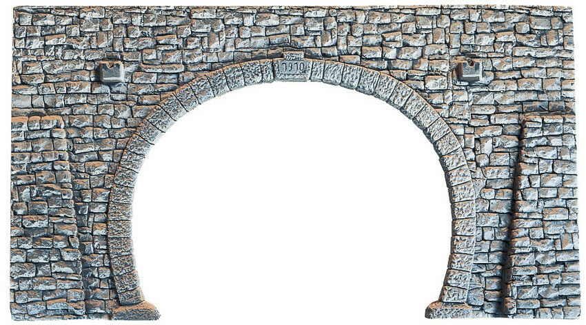 H0 escala 1:87 figuras modelismo maqueta Noch 58248 túnel doble via 23,5x13cm
