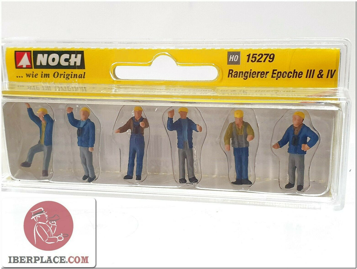 Noch 15279 Operarios Trabajadores Escala H0 - Set de 6 Figuras Realista
