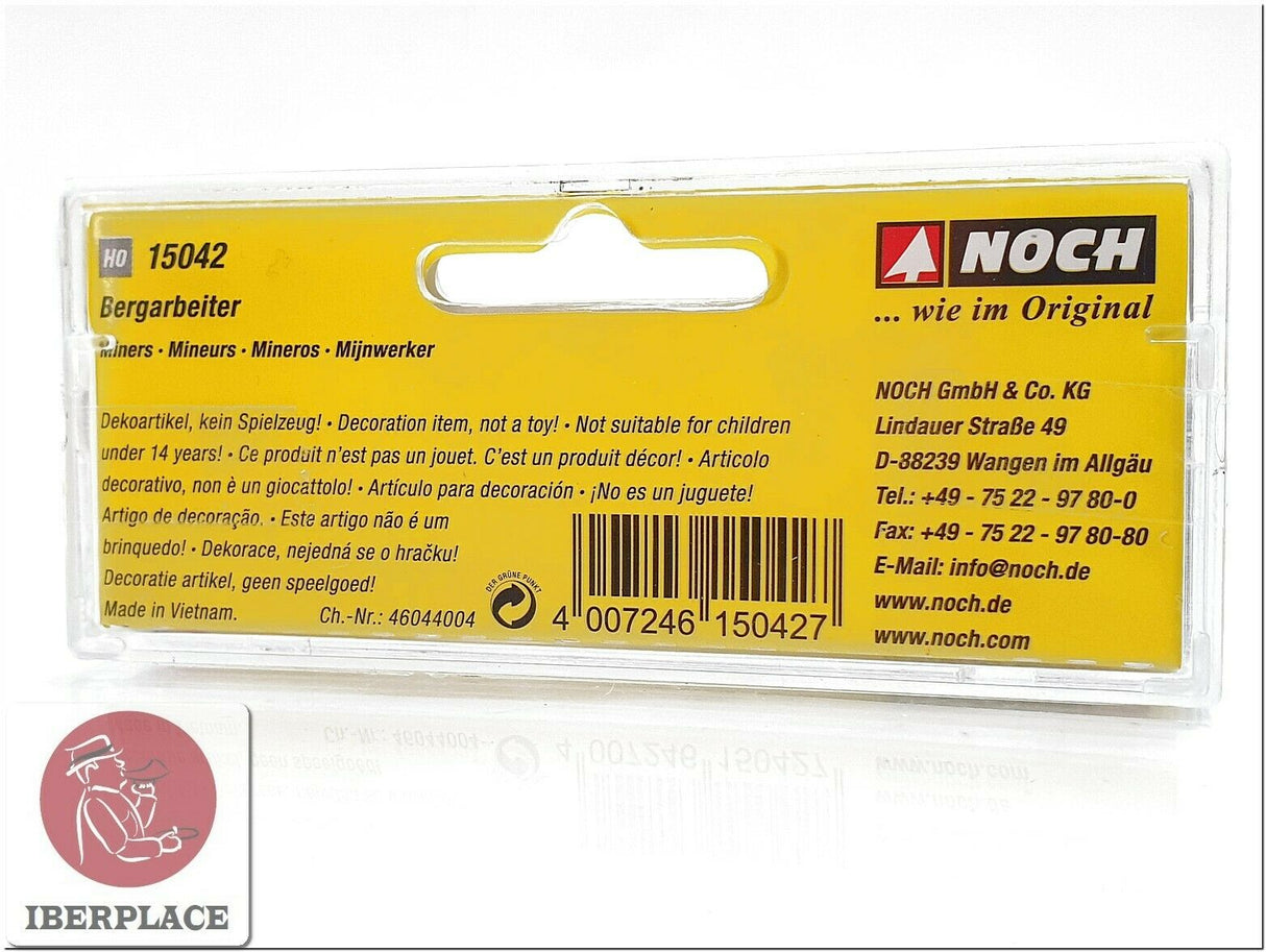 H0 escala 1:87 ho figuras modelismo Noch 15042 Mineros