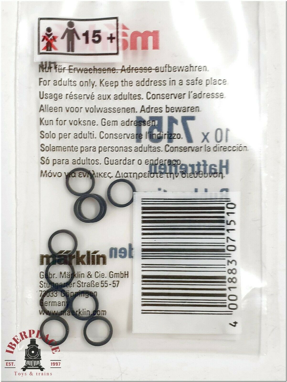 H0 escala 1:87 Marklin gomas locomotora Rubber tires Bandages Haftreifen 4x Set