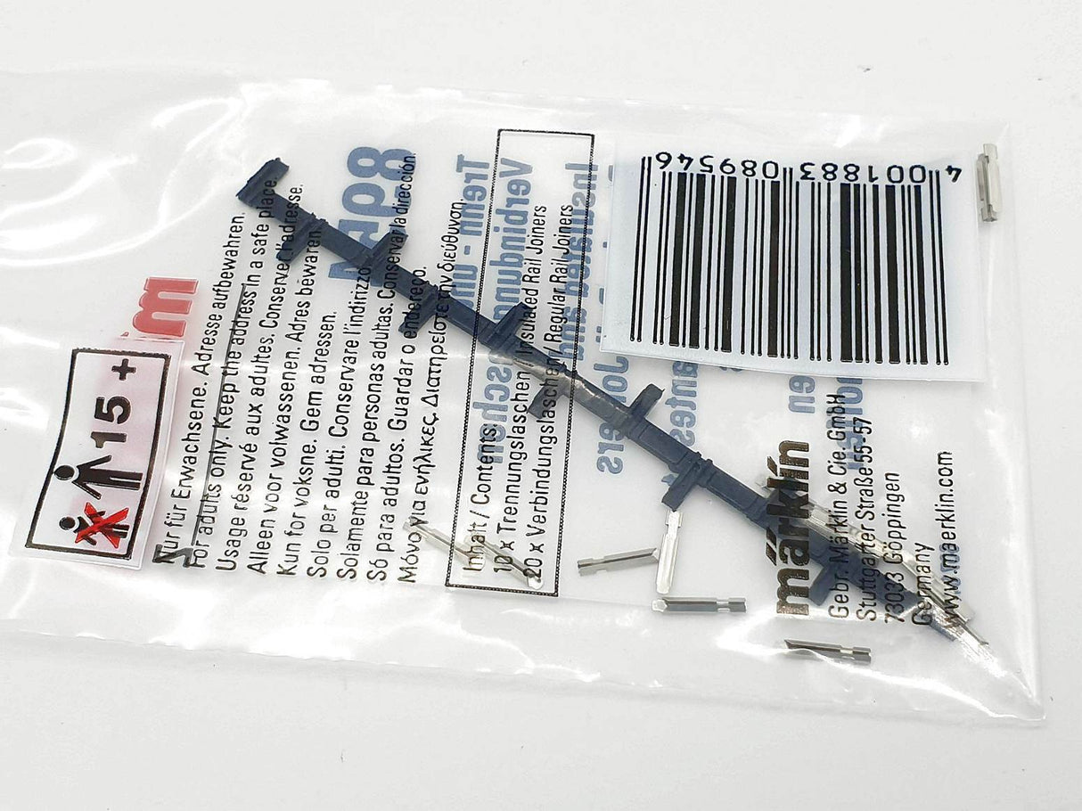 Märklin 8954 vias escala Z 1:220 bridas aislamiento Insulated rail joiners