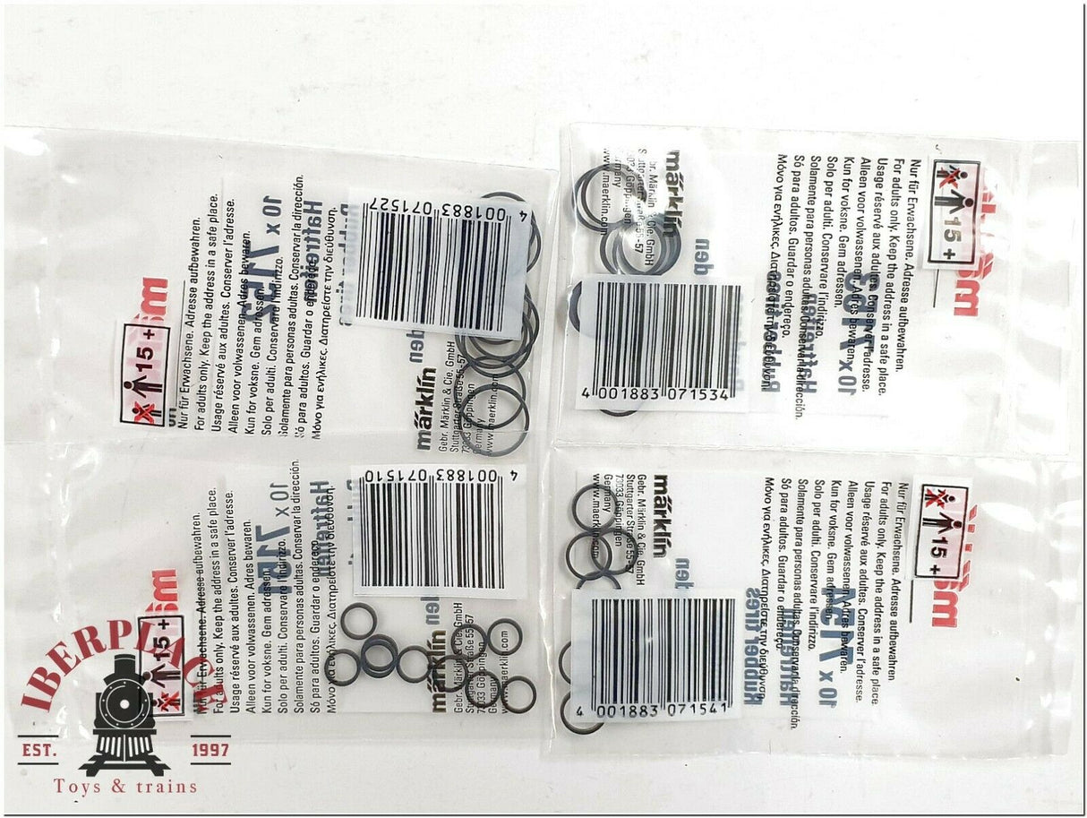 H0 escala 1:87 Marklin gomas locomotora Rubber tires Bandages Haftreifen 4x Set