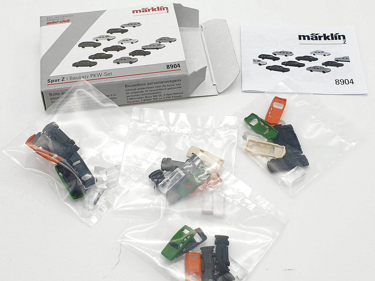 Märklin 8904 mini-club escala Z 1:220 Set 12x coches autos cars PKW deco maqueta
