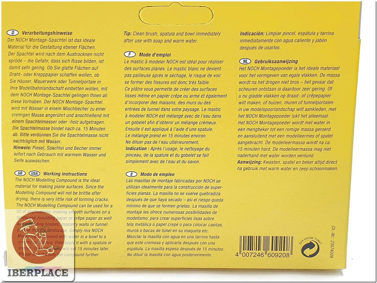 H0 1:87 Noch Masilla de montaje 500g para relleno