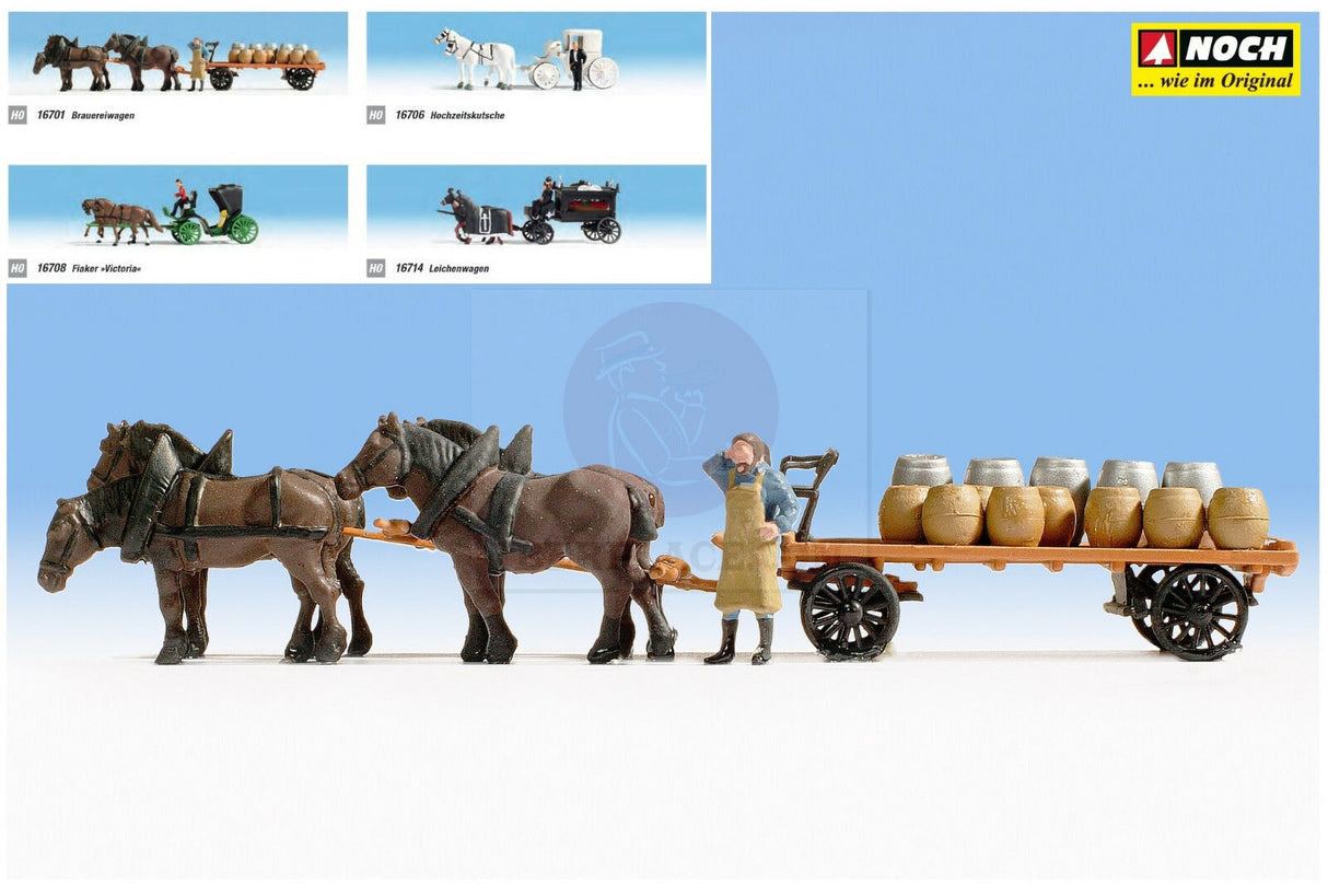 Noch H0 1:87 carruaje carros figuras modelismo ferroviario maqueta trenes escala
