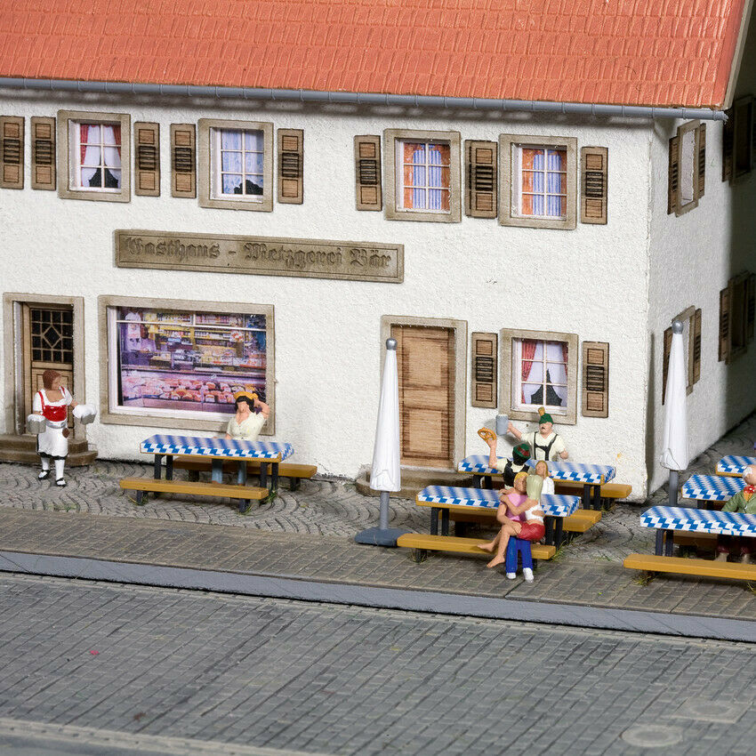 H0 1:87 escala ho figuras modelismo trenes Noch 14817 Beer Garden Accessories