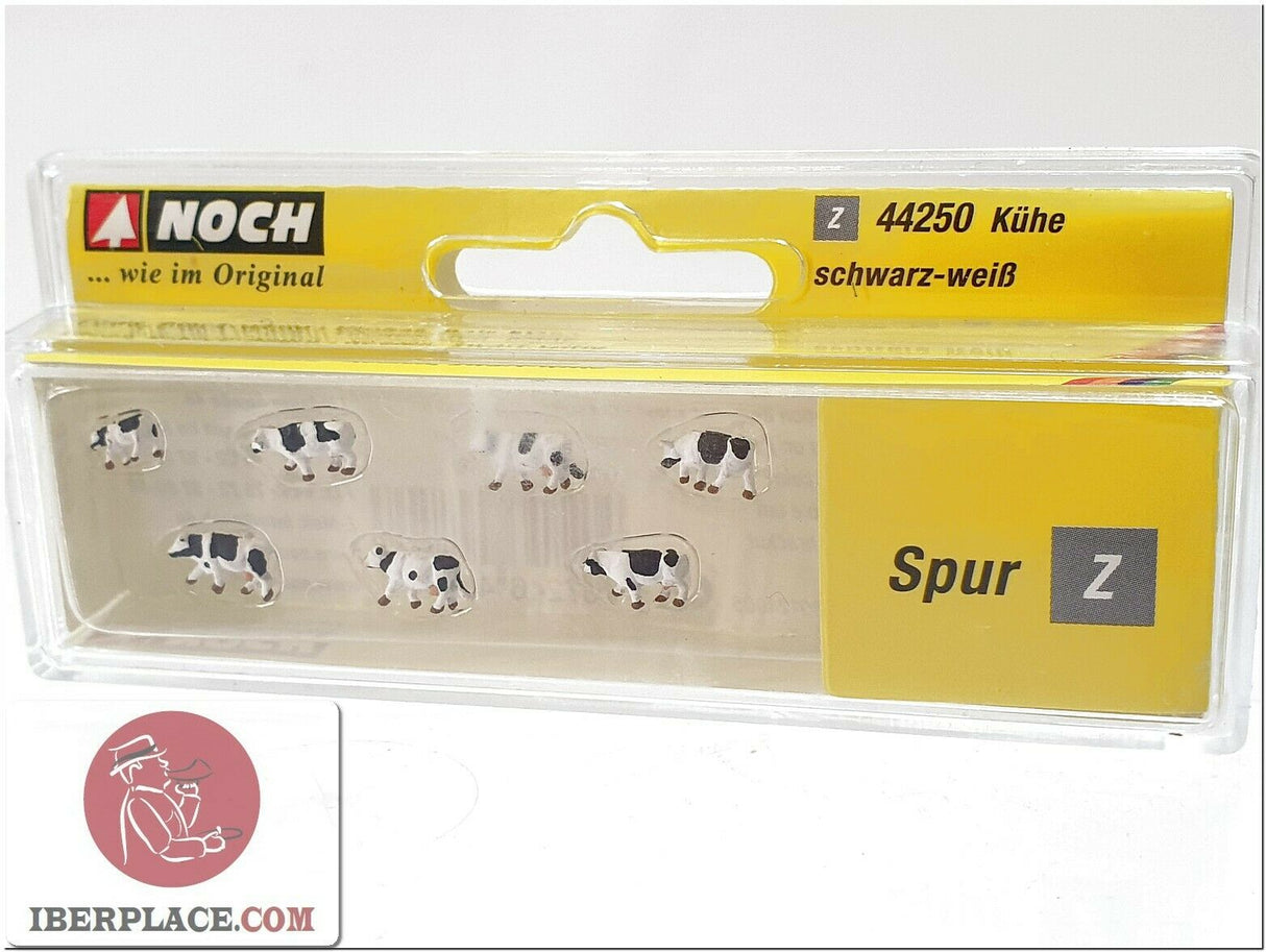 Noch 44250 figuras vacas negro blanco Z escala 1:220