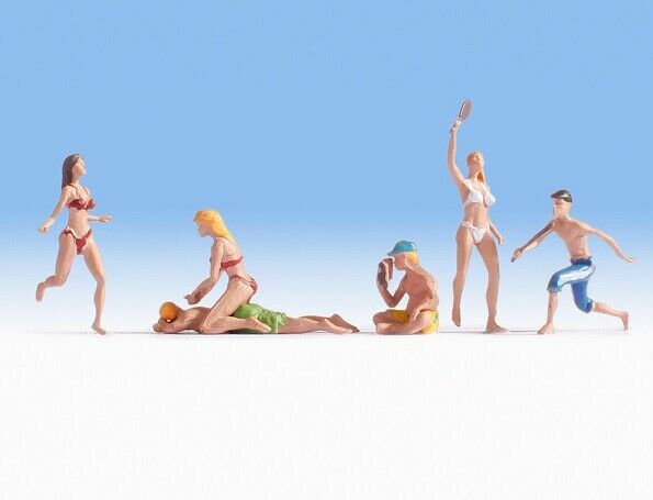 H0 escala 1:87 figuras modelismo maqueta trenes Noch 15842 En la playa