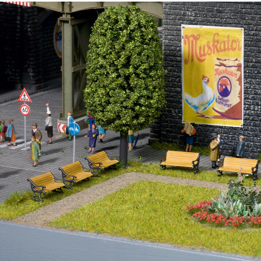 H0 1:87 escala ho figuras modelismo trenes Noch 14849 benches bancs