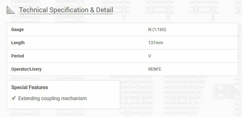 N 1:160 escala Arnold HN6406 vagón plataforma 4 ejes RENFE freight car trains