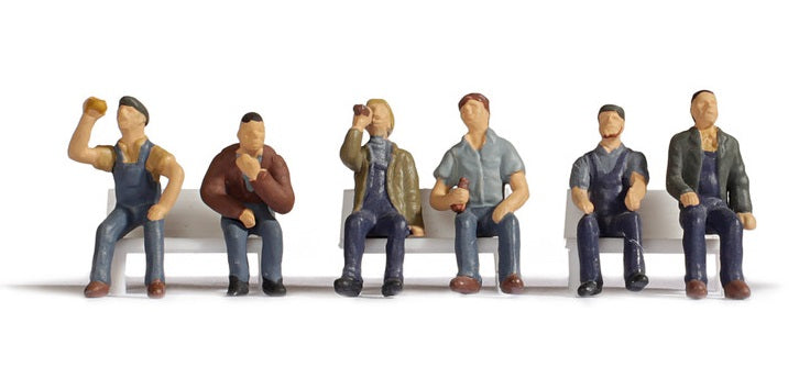 H0 1:87 ho escala Noch 15278 figuras Obreros sentados (sin bancos) Workers