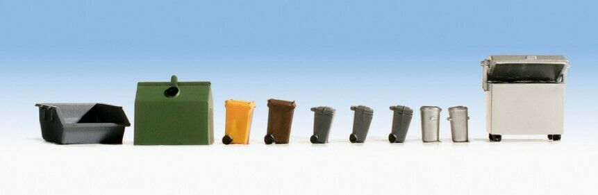 H0 1:87 escala ho figuras modelismo Noch 14825 Contenedores de residuos Ceniceros