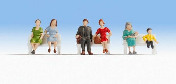 N escala 1:160 figuras modelismo Noch 38131 gente sentada (sin bancos)