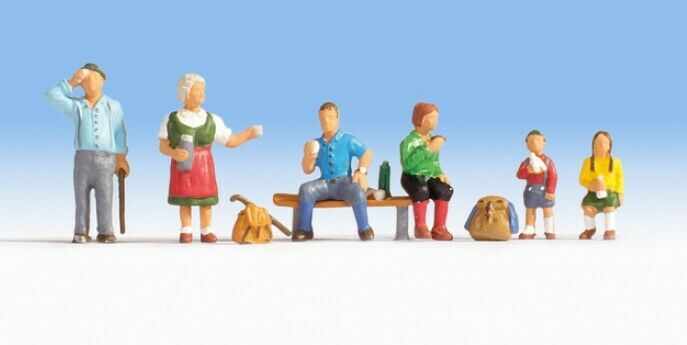 H0 escala 1:87 figuras modelismo maqueta trenes Noch 15872 wanderers