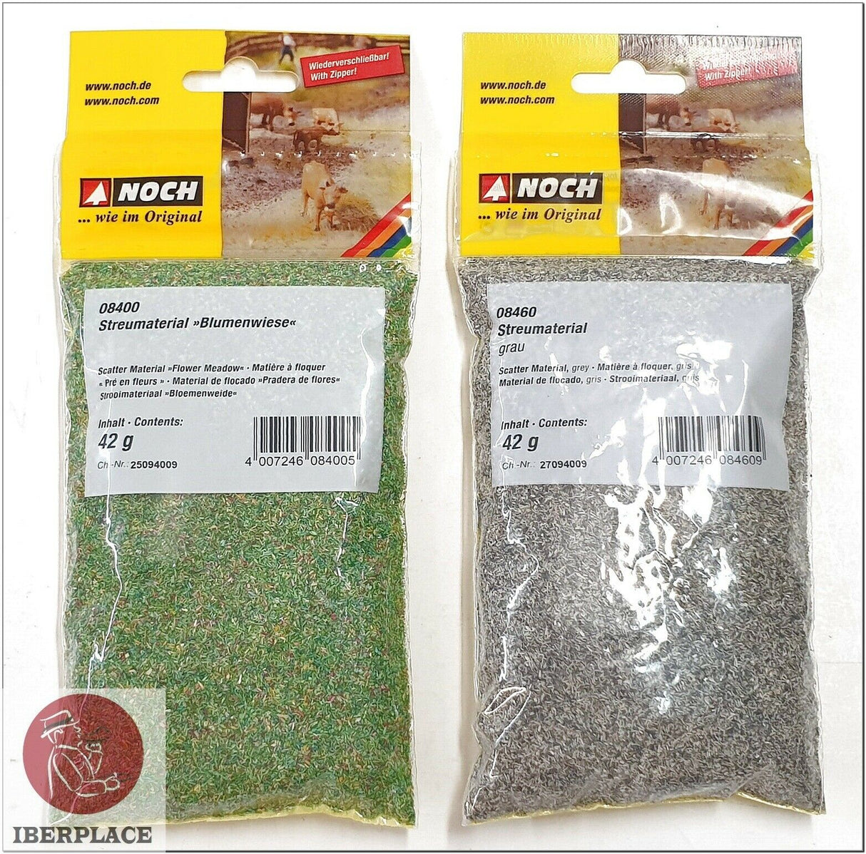 Noch Set scatter material de flocado modelismo diorama landscaping scenery 2x