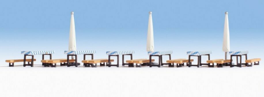 H0 1:87 escala ho figuras modelismo trenes Noch 14817 Beer Garden Accessories