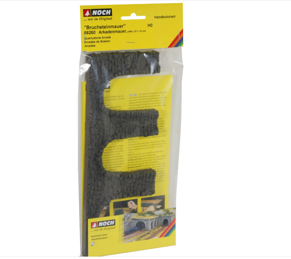 H0 1:87 escala Noch 58260 Pared de la arcada 27x10 cm